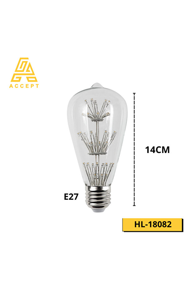 لمبة LED 3 وات E27 قاعدة ضوء أحمر - 2