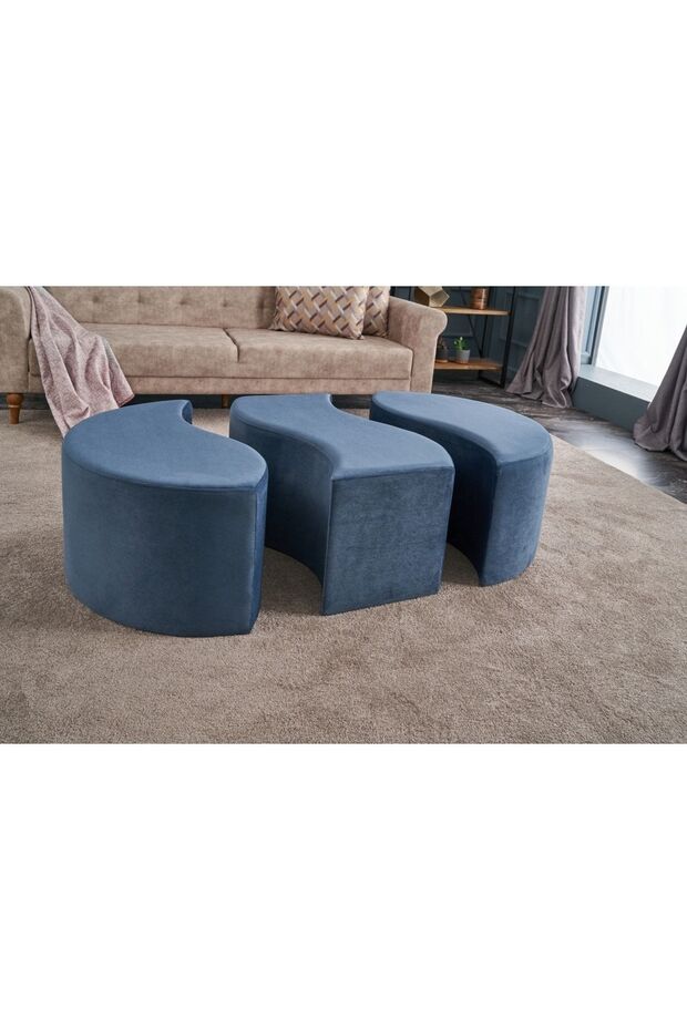 Alya Puf Mavi - 2