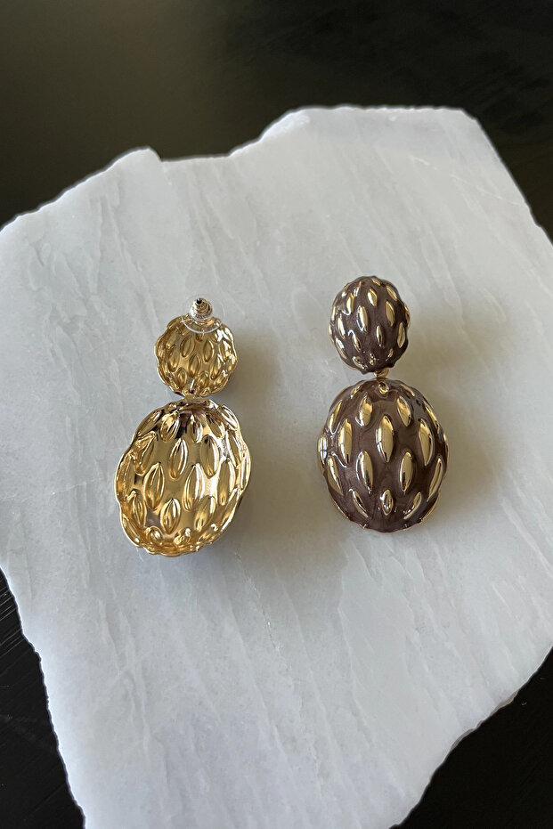 أقراط متدلية بيضاوية - 3