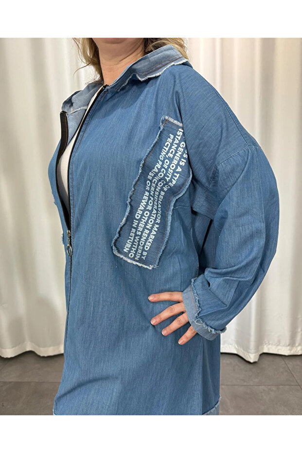 Sera Denim Trençkot - 3