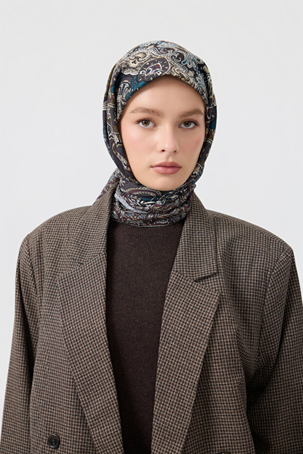 Pamuk Eşarp Tale Olive - 2