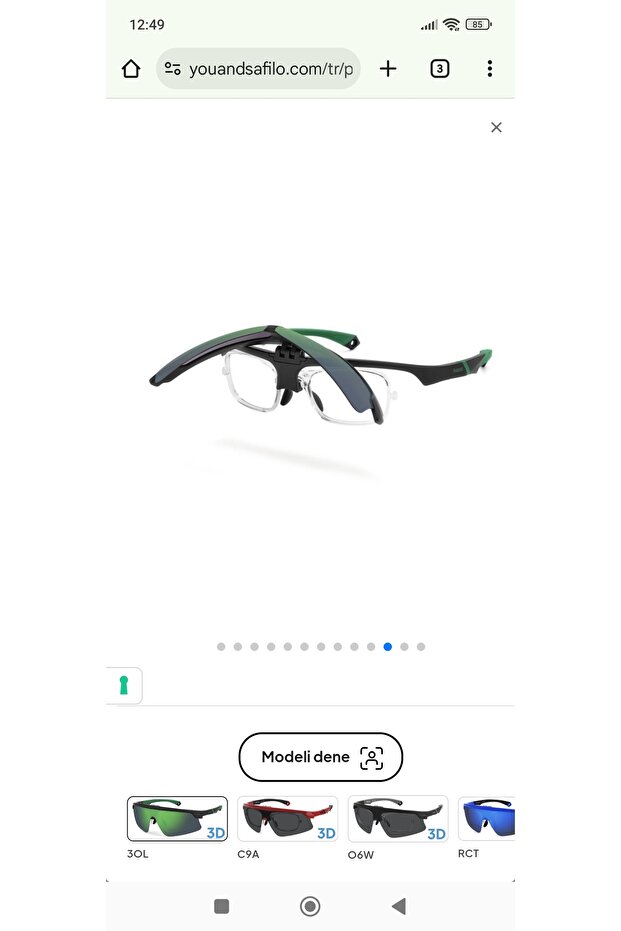 MARKA NUMARALI CAM TAKILABİLEN SPORCU GÜNEŞ GÖZLÜĞÜ YEKPARE KIRILMAZ POLARİZE CAMLI - 1