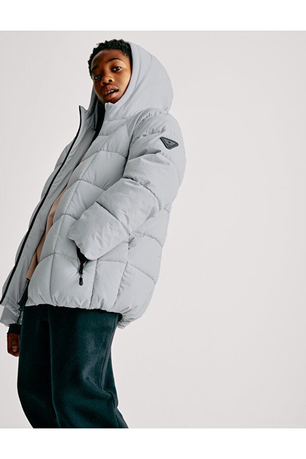 Kapüşonlu Çocuk Mont - 2