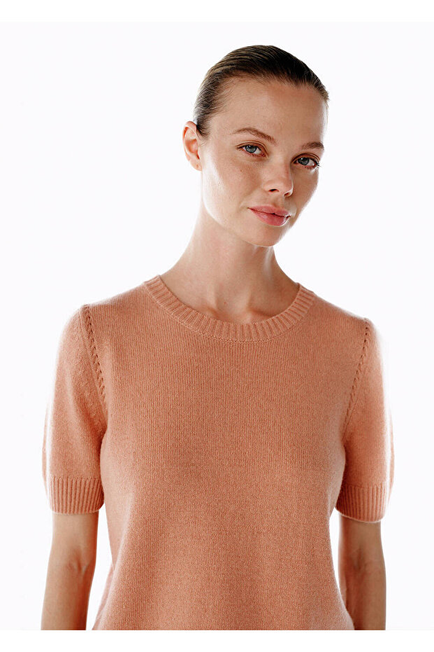 Pembe Kaşmir Triko Üst - 3