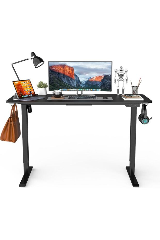 LORD2 Height Adjustable Electric Standing Desk with Desktop Two-Stage Heavy Duty Steel Stand up