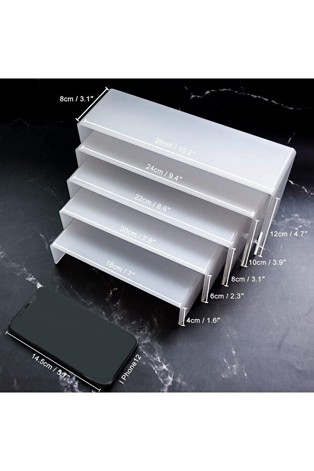 Acrylic Display Stand with 5 Layers by for Perfumes, Cupcakes, and Decoration Display - 5