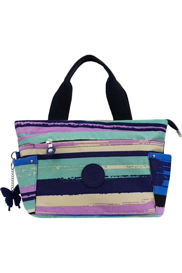 Shoulder Bag, Compact Zip-Top Tote in Water-Resistant Oxford