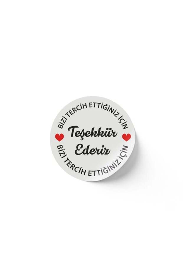 Packanya (Teşekkür Ederiz) Baskılı Kuşe Etiket Sticker - 3,5x3,5 cm - 108 Adet - Kargo Etiketi