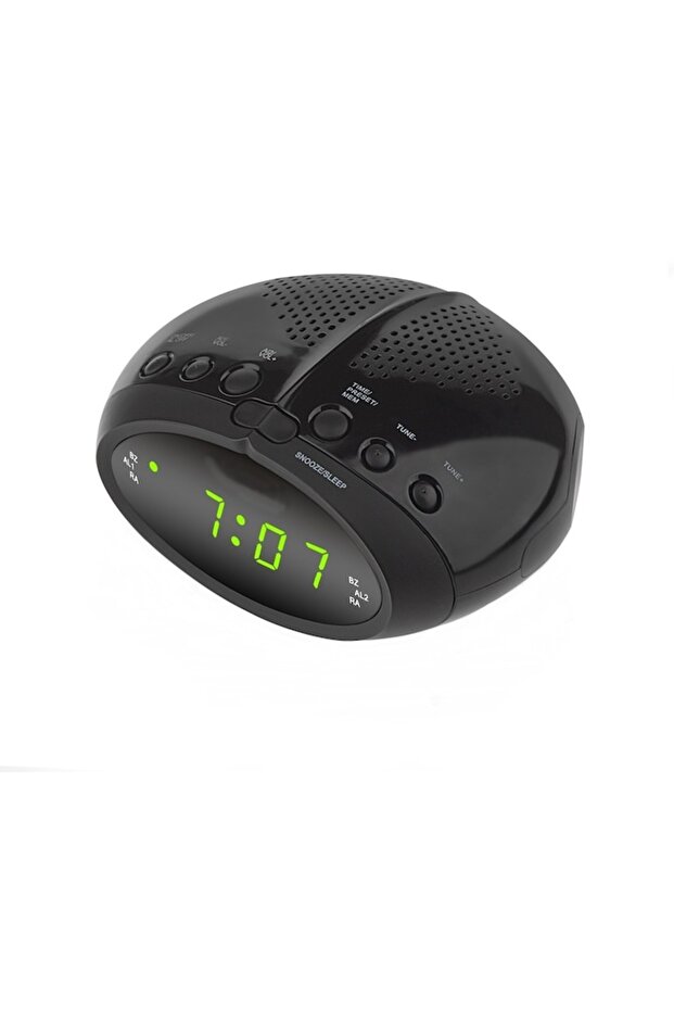 Portable Digital Radio with Clock & Alarm, Station Memory, Snooze, Sleep Mode - 1