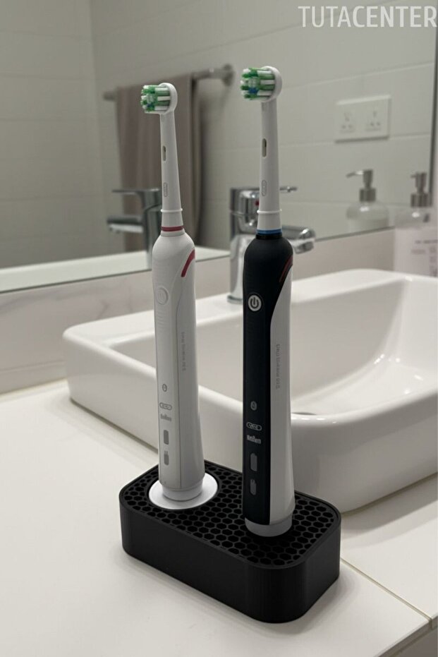 Şarjlı Diş Fırçası Standı ( 1 Yuva Sarj Aleti ) ( 1 Yuva Diş Fırçası ) - Modern ve Şık Diş Fırçalık - 3