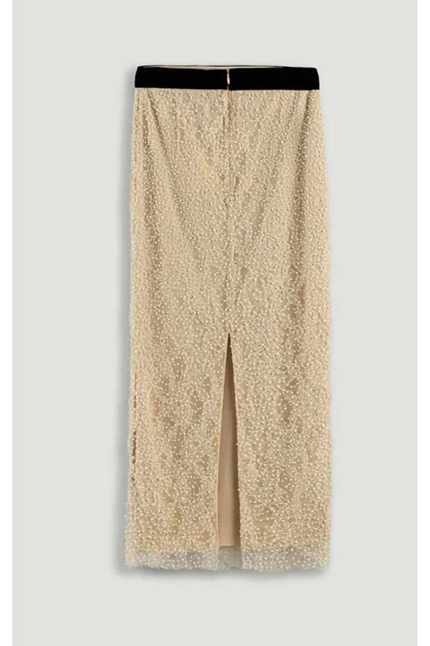 İNCİ İŞLEMELİ MAXİ ETEK - 3