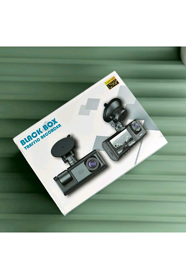 Super HD 1296P Traffic Recorder – Dual Camera Dash Cam with Night Vision & Loop Recordin