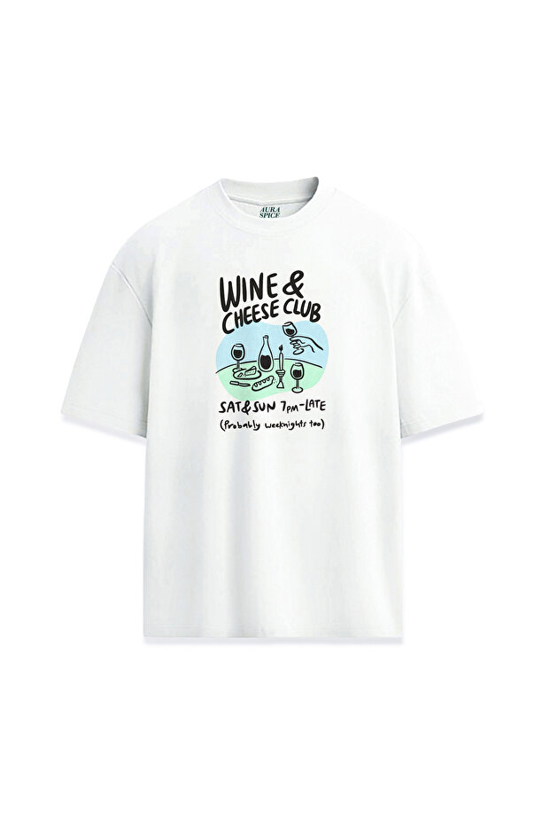 Wine and Cheese Club Special Design Printed Unisex T-Shirt