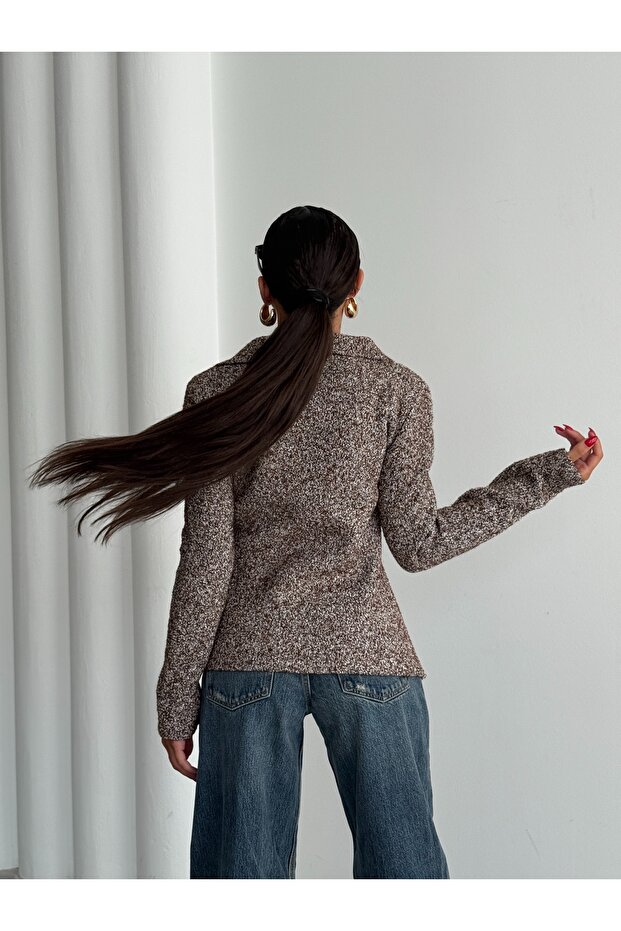 Gömlek Yaka Triko Ceket - 5