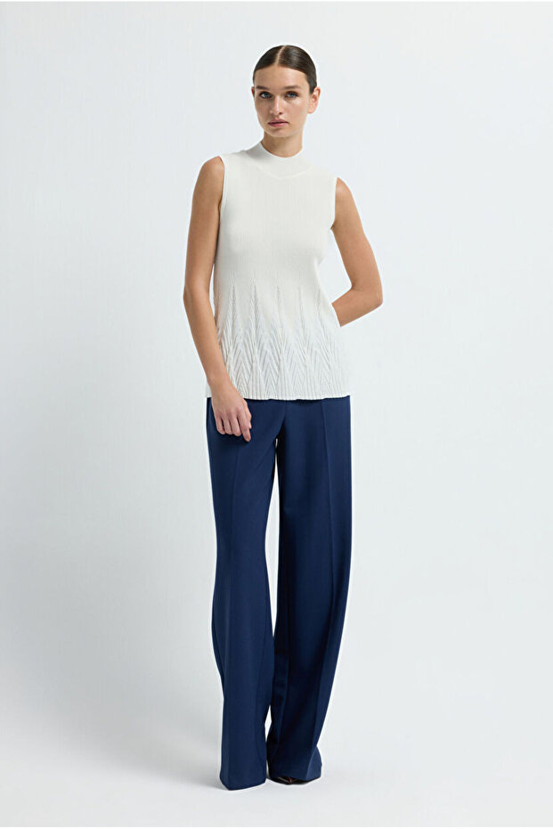 Dik Yaka Triko Bluz - 3