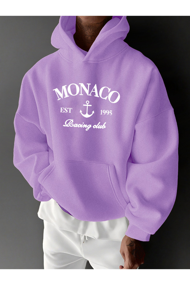 Unisex Monaco Racing Club Printed Design Oversize Sweatshirt