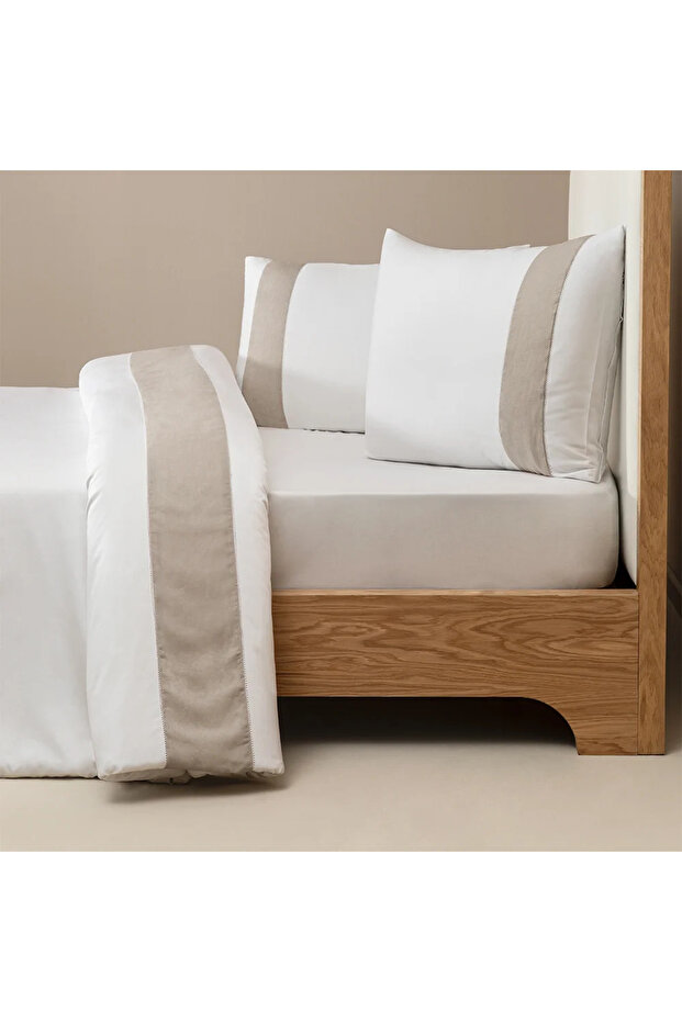 100% Cotton Satin Fabric Duvet Cover Set 240X220 cm - Luciano Series