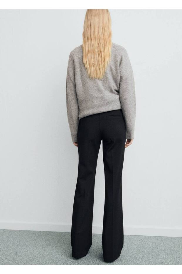 Wideleg-Hose mit mittlerer Taille - 4