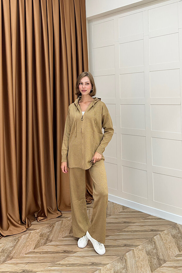 Rio Simli Triko Takım Camel - 4