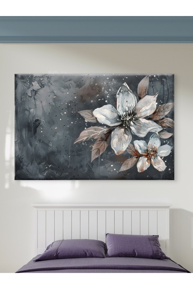 MANOLYA ÇİÇEĞİ BASKI KANVAS TABLO - 4