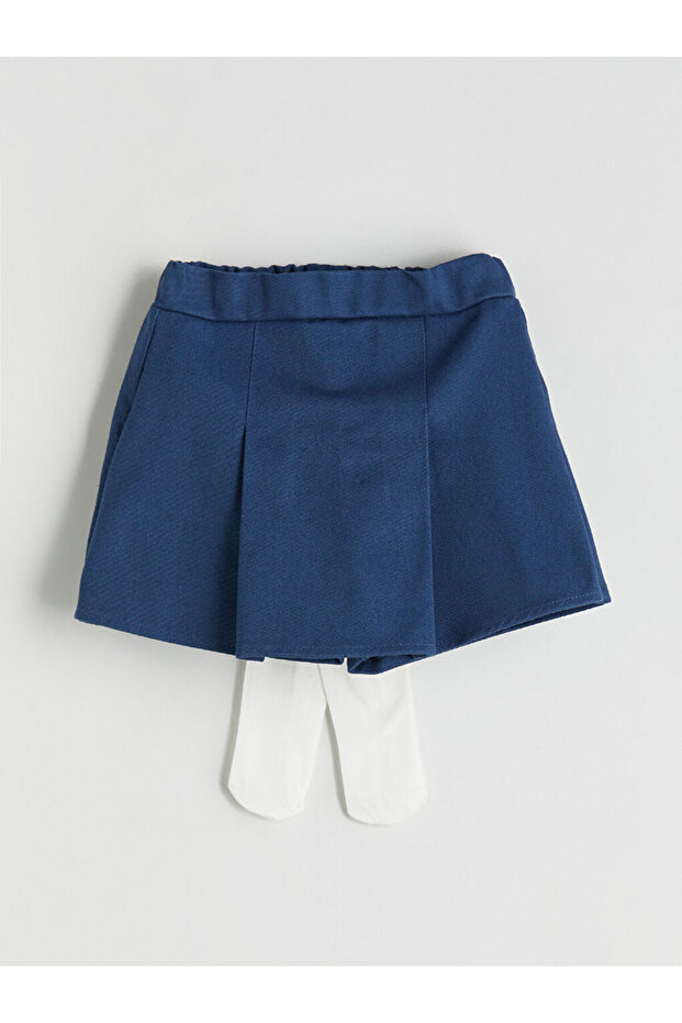 Kız Çocuk Gömlek, Şort Etek ve Külotlu Çorap - 7