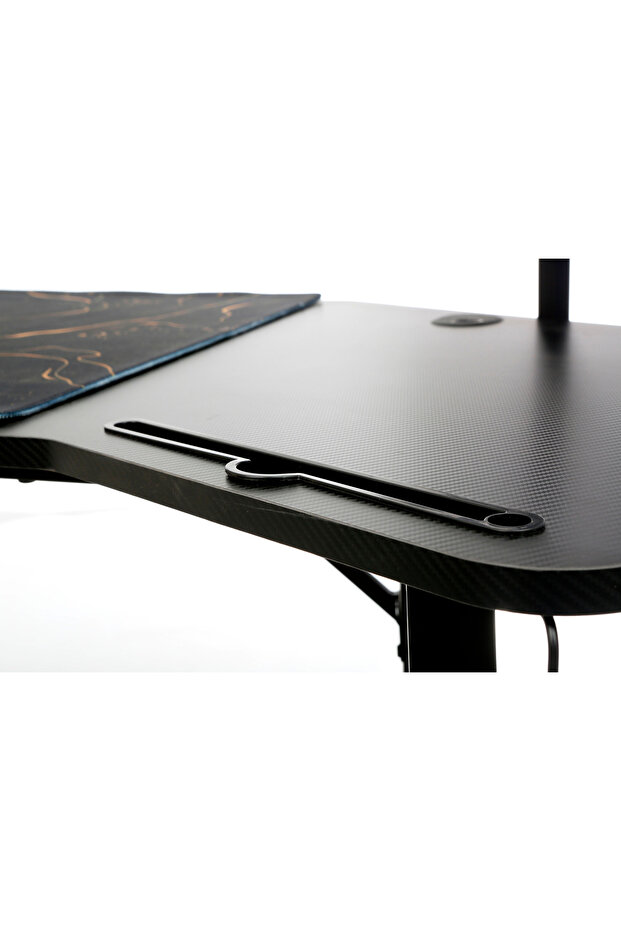 STE160C COMPUTER GAMING TABLE 1.6M DESK WITH MOUSE PAD & RGB STRIP LIGHT - 6