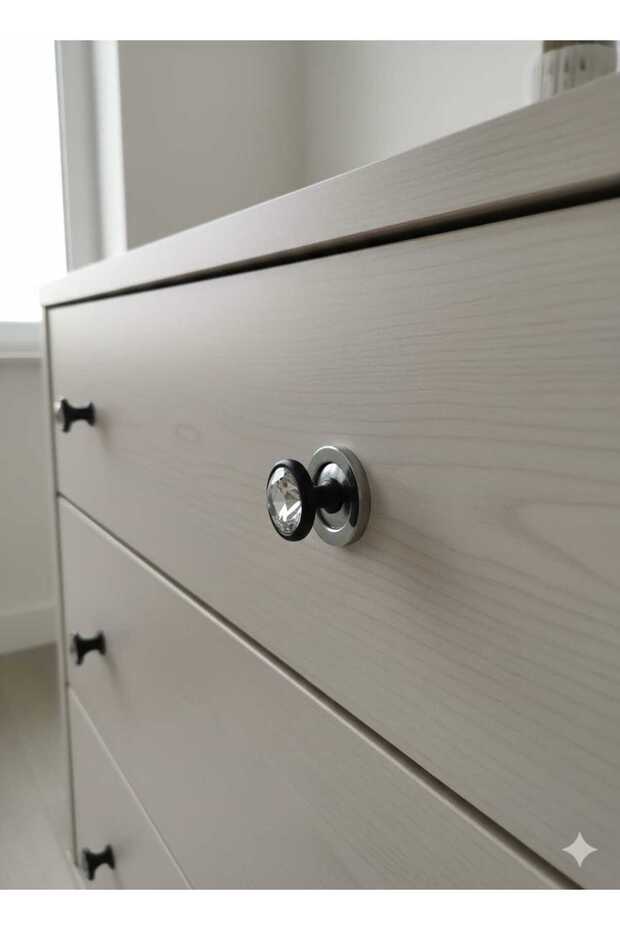 1 Piece Black Stone Handle Baby Kids Teen Room Drawer Cabinet Furniture Handle Wooden Dresser Handle 30mm