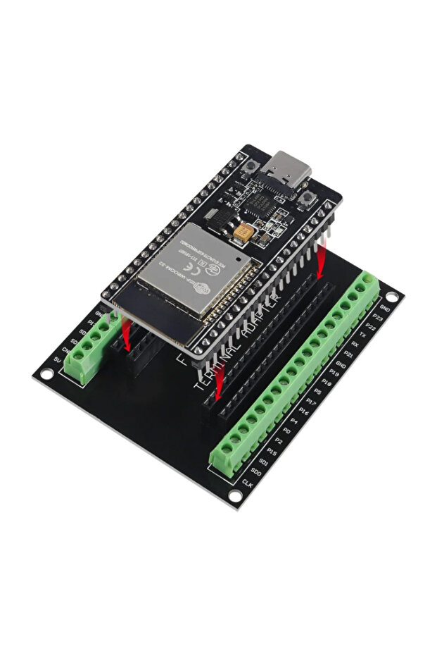 ESP32 Development Board ESP-WROOM-32 CP2102 Chip 38Pin Type-C with Terminal GPIO Expansion Board