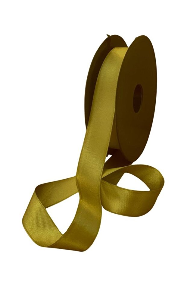 Khaki Green Satin Fabric Ribbon 2.5cm X 35m Gift Packaging Henna Bridal Dowry Bundle Decoration Ribbon Bow