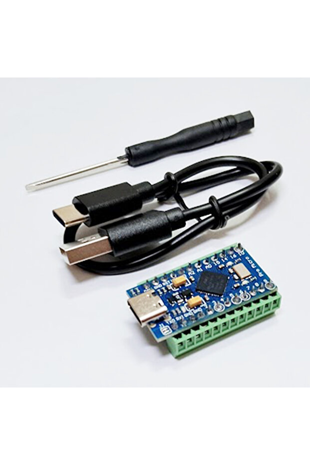 Pro Micro ATmega32U4 5V 16MHz Replace ATmega328 With Pre Soldered Screw Terminal USB Type C