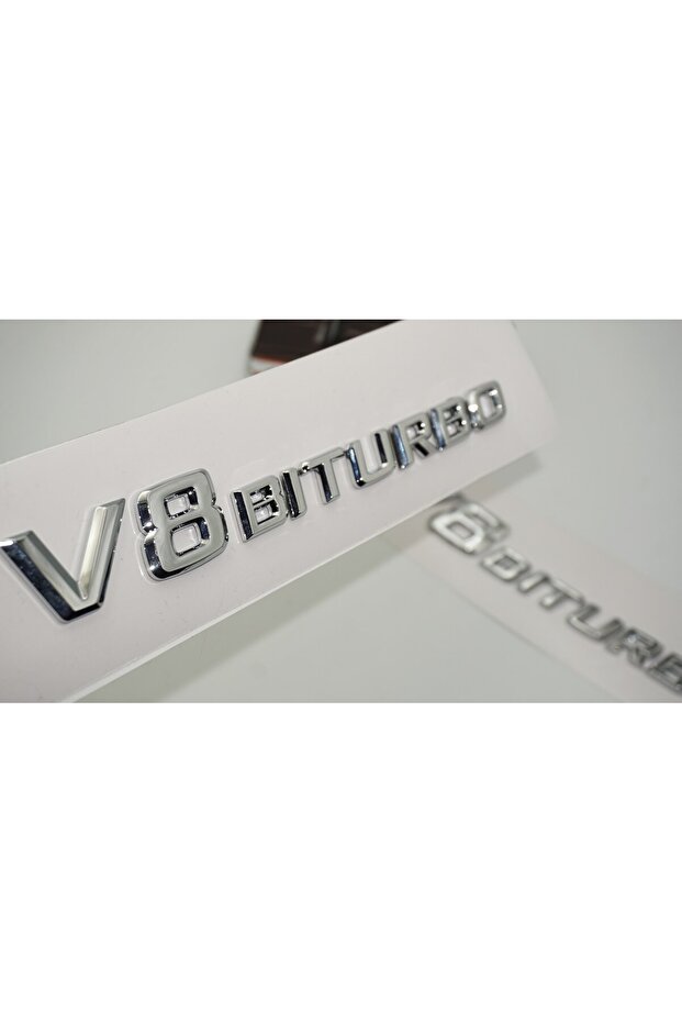 شعار جانبي لسيارة بنز V8 بيتوربو، مجموعة من قطعتين