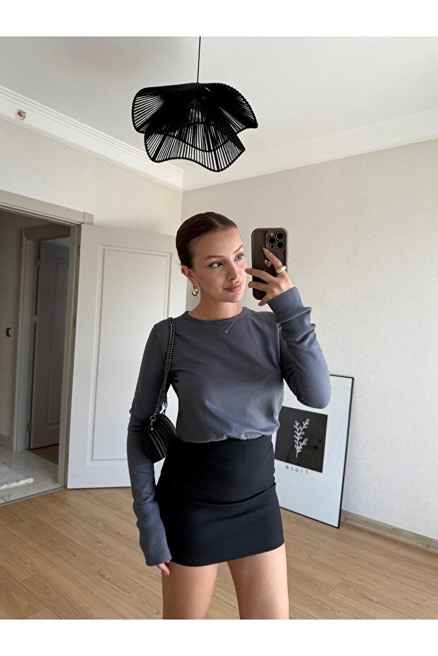 Antrasit Basic Bluz - 4