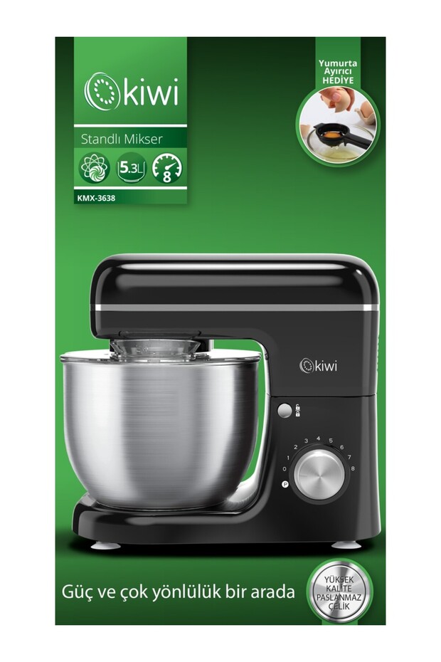 Kmx-3638 Hamur Yoğurma & Stand Mikser 5,3 Lt 1300w 8 Hız Kademeli Mutfak Şefi - 1