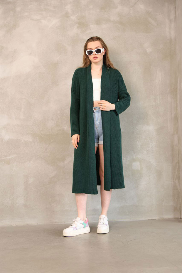 Maxi Size Knitwear Cardigan