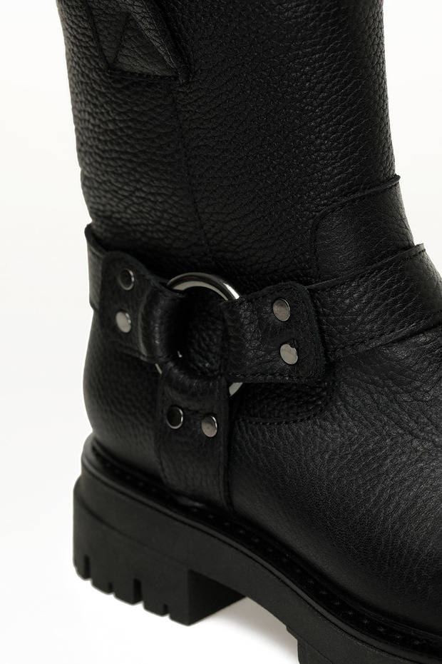 REFILE 5PR Siyah Kadın Düz Bot - 7