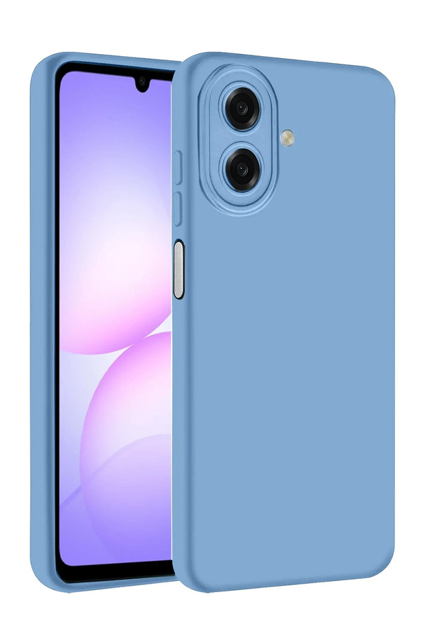 SAMSUNG "A07" KILIF | Içi Kadife Lansman Soft Doku Silikon Kapak V7 | MAVİ - 2