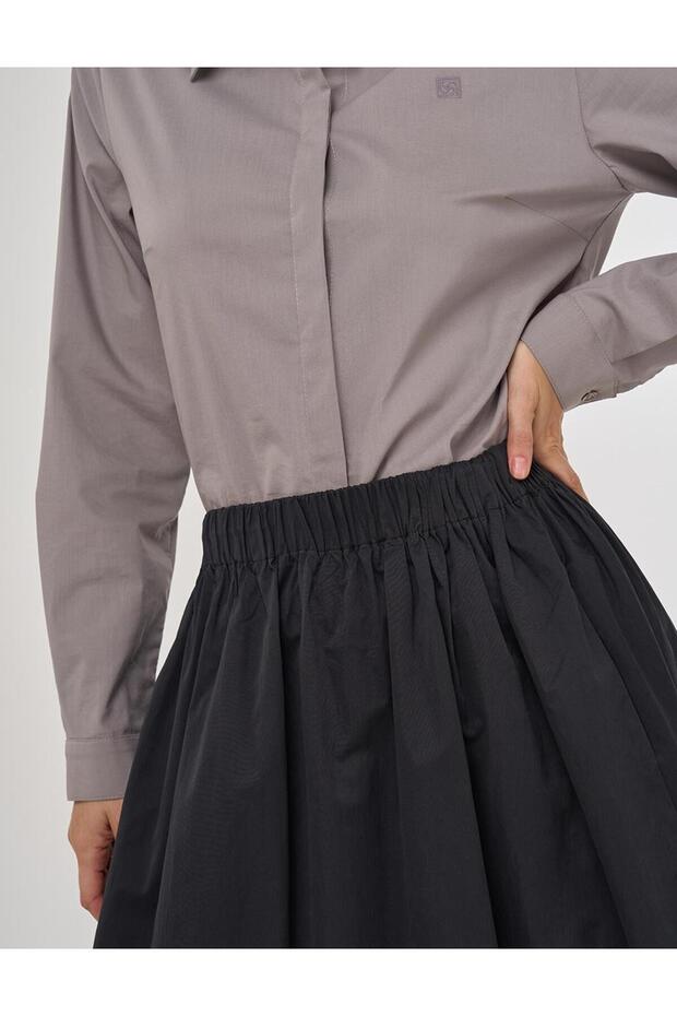 Cep Detaylı Çan Etek Siyah - 6