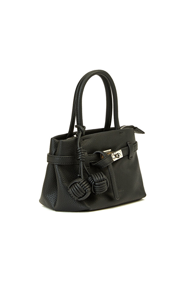 Siyah Baskılı Kadın Çanta - 3