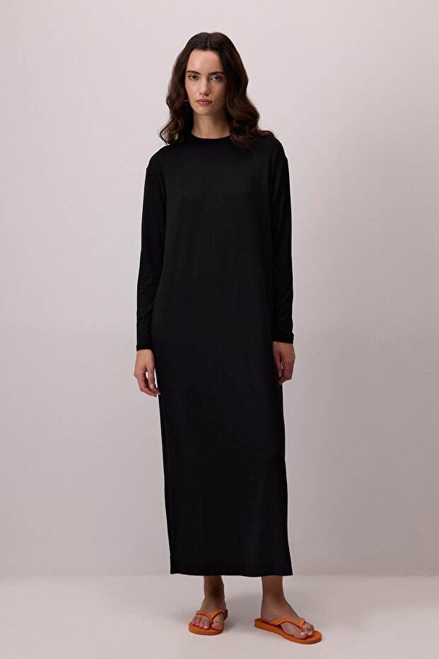 BASIC VİSKON ELBİSE - 3