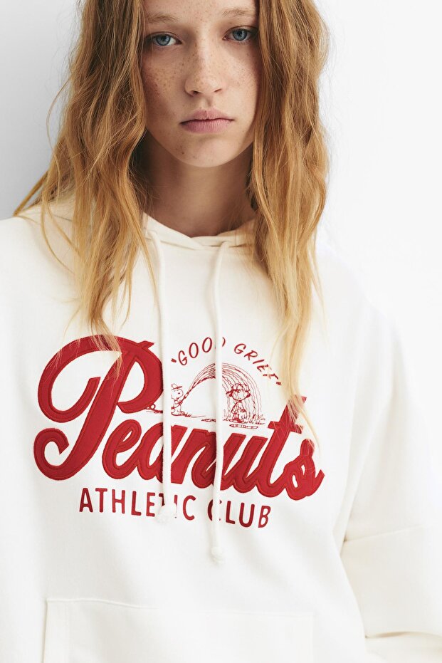 Snoopy Kapüşonlu Sweatshirt - 4