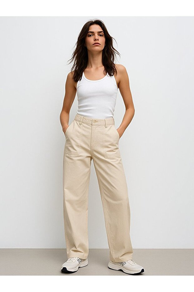 Lyorna Embossed Pattern Straight Leg High Waist Jeans