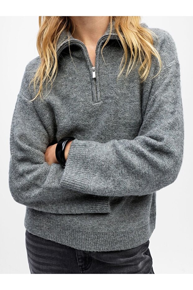 Strickpullover Stehkragen - 5