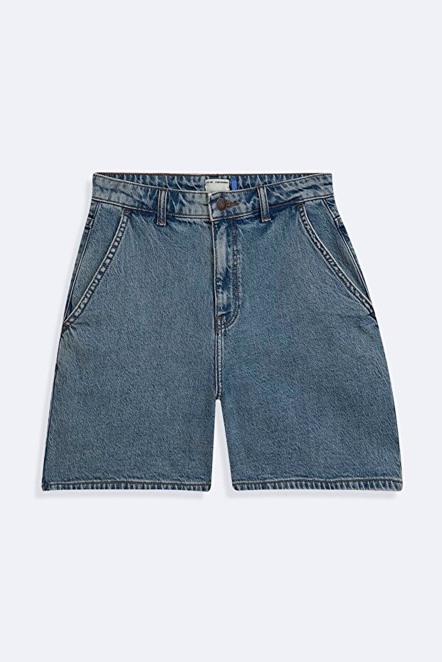 Davına Wide Leg High Waist Jean Shorts