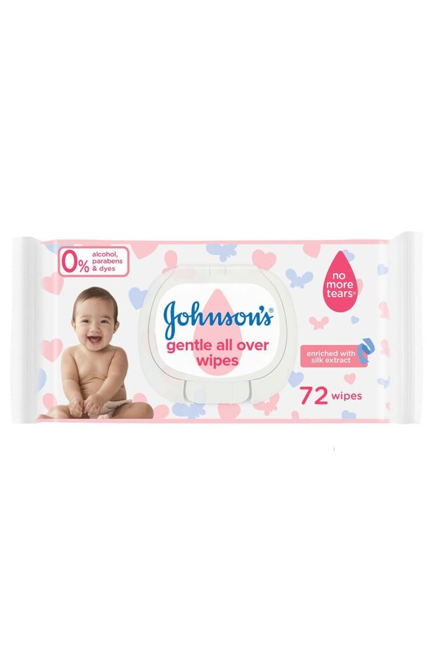 Johnson's Baby Wipes Gentle All Over – 72 pcs | Soft & Mild for Daily Use