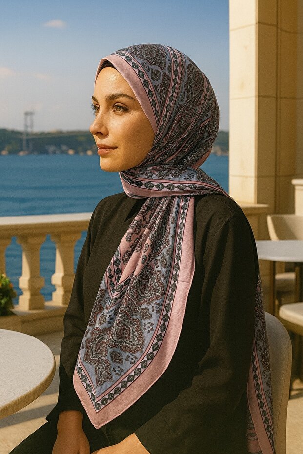 Cotton Soft Patterned Shawl - 1