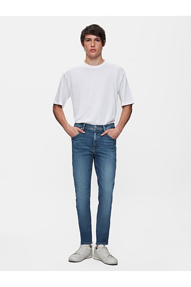 New Smarty Skinny Leg Mid Waist Jean Trousers