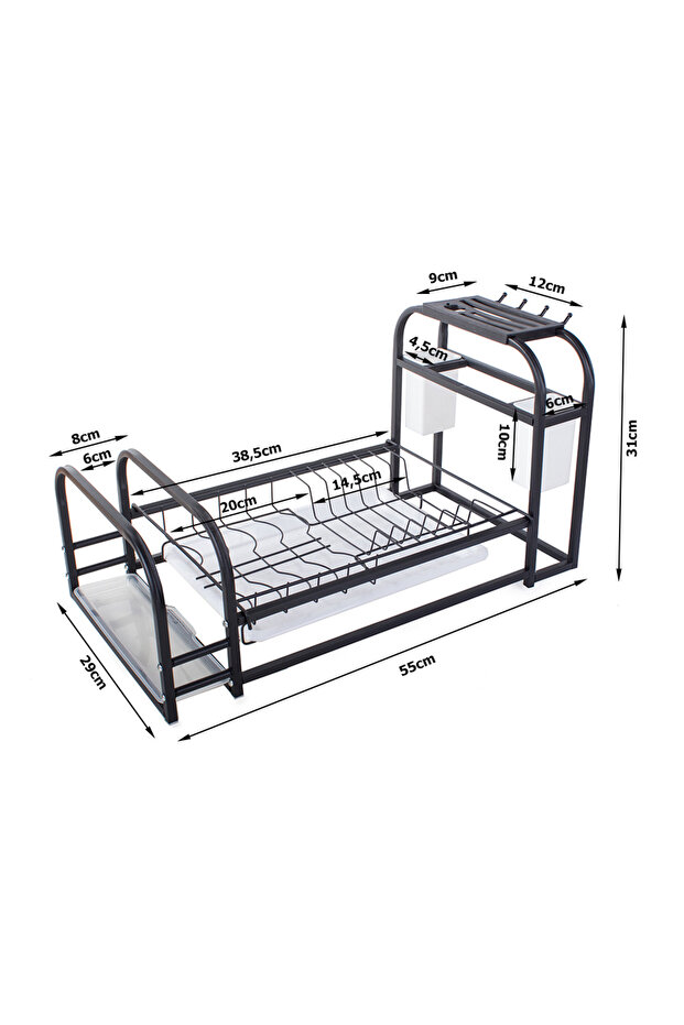 Dish drying rack with tray - 8