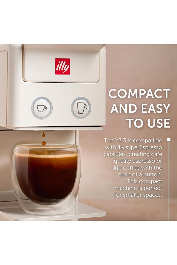 Y3.3 Espresso Machine | White with 2 Cans of Classico iperEspresso Capsules (21 Count Each) – - 8