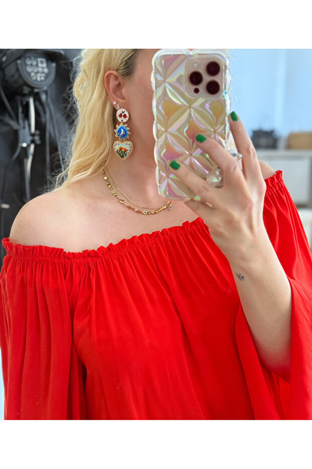 Narçişi Open-Shoulder Blouse - 3