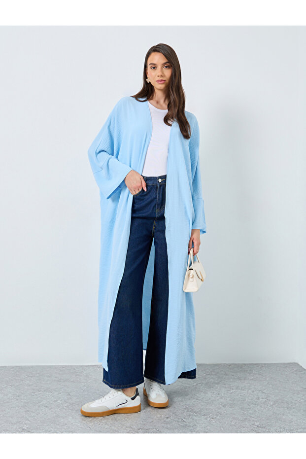 عباية سادة مفتوحة من الأمام بأكمام خفاش - 1